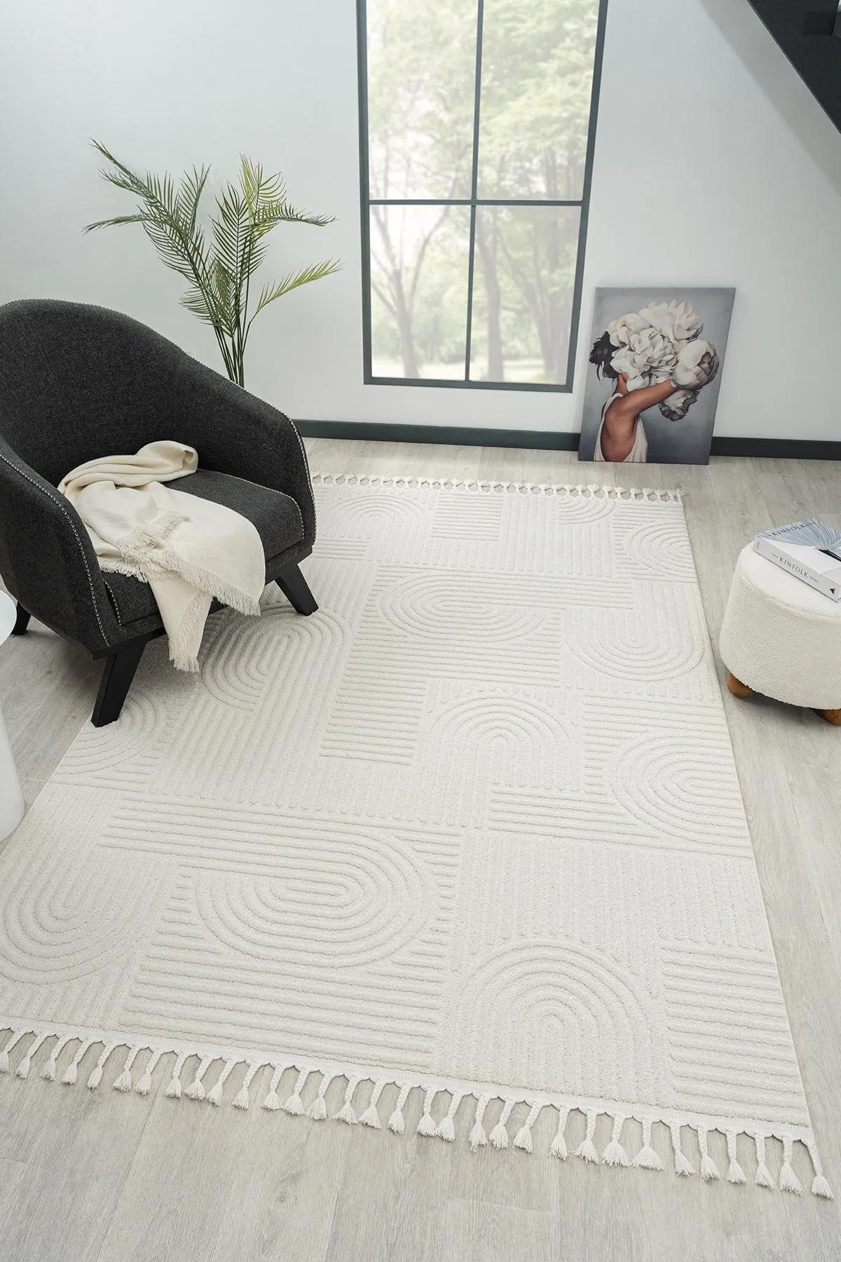 Scandinavian patterned rug