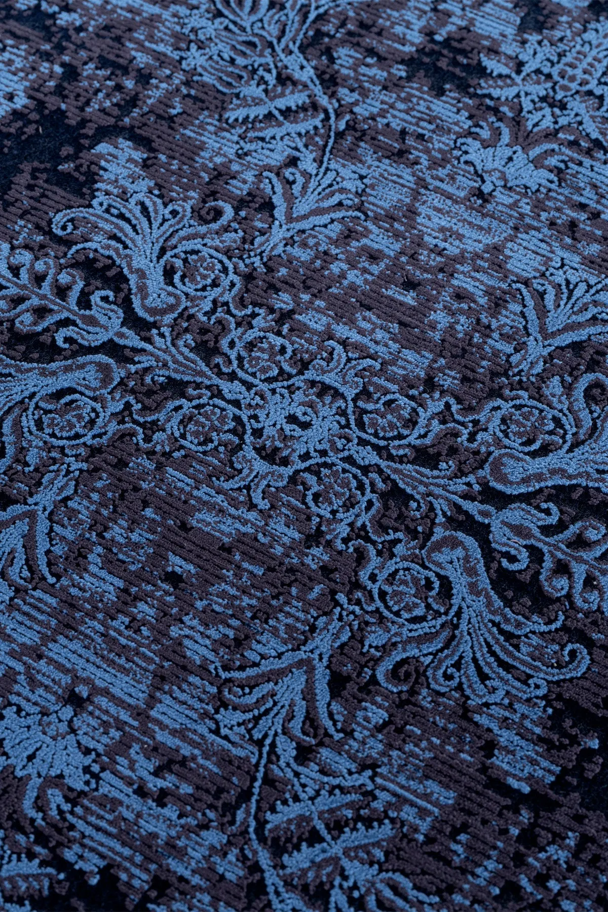 Koza Nostalgia Blue Wohnzimmerteppich – Detailansicht
