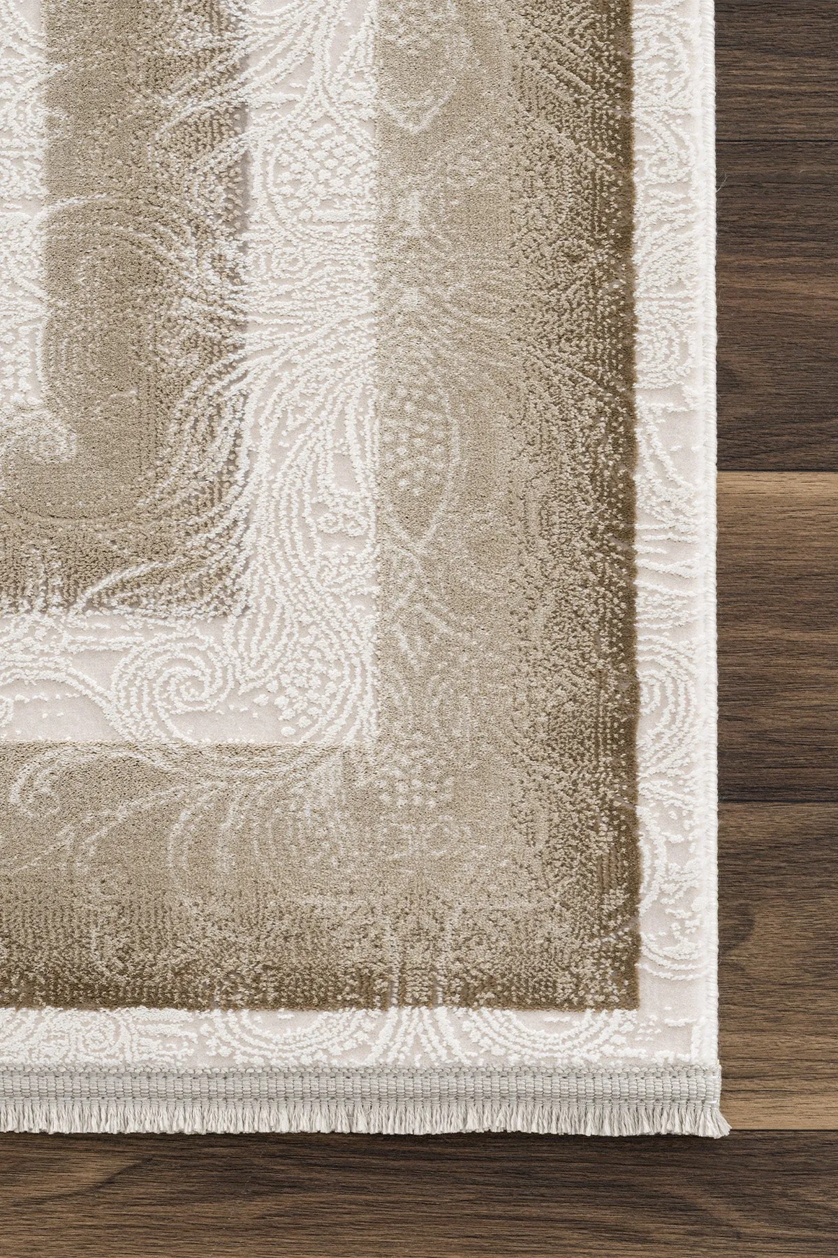 Alfombra de salón Koza Mirage color crema visón - Área de uso