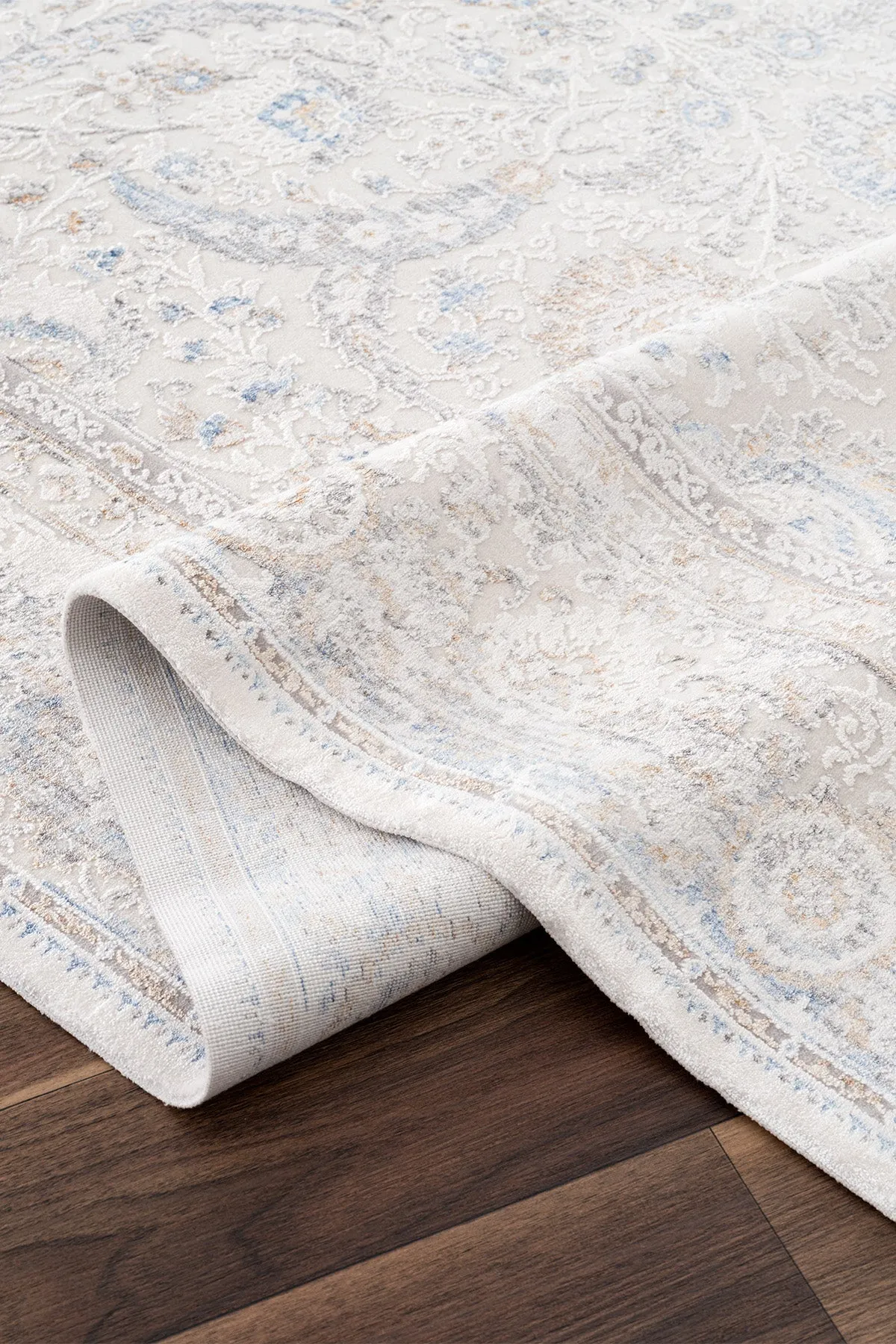 Tapis de salon Koza bleu saphir