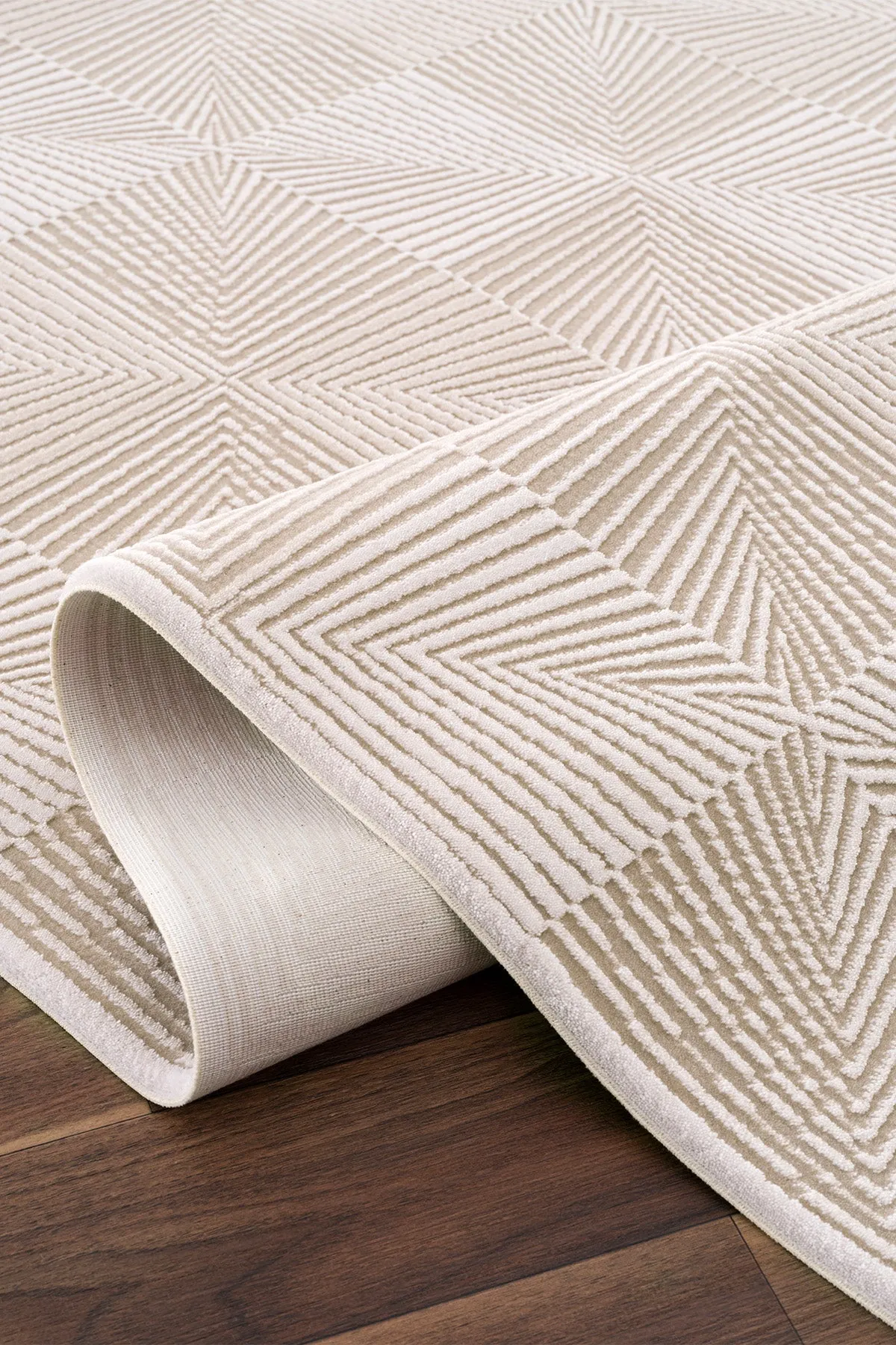 Koza Pearl Beige Living Room Rug