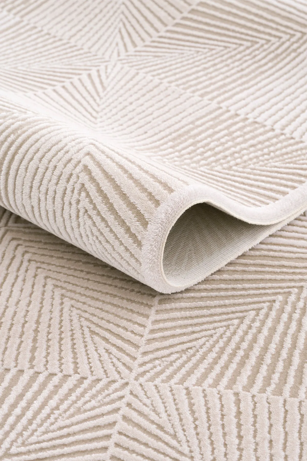 Koza Pearl Beige Living Room Rug