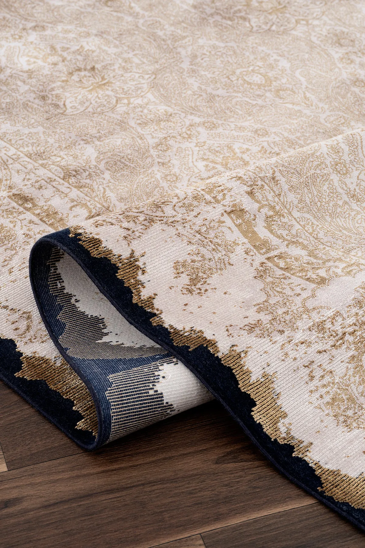 Koza Nostalgia Beige Gold Wohnzimmerteppich