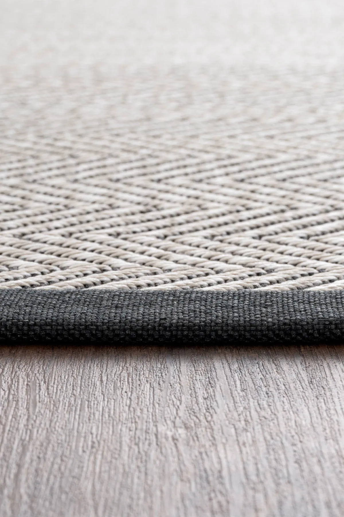 Koza Premium Sisalo Border Creme Schwarzer Sisalteppich - Schwarzer Rand