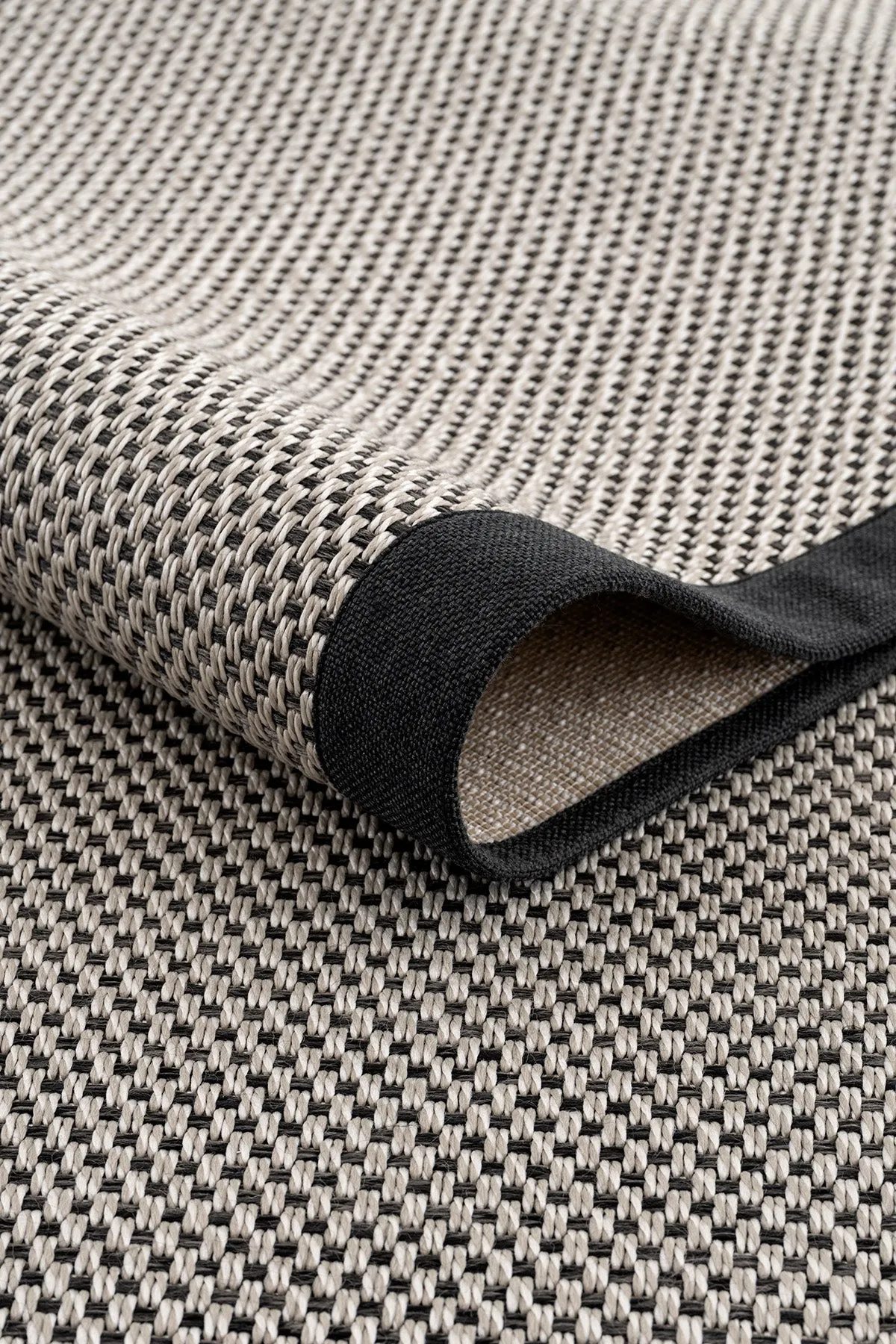 Koza Premium Sisalo Border Creme Schwarzer Sisalteppich - Schwarzer Rand