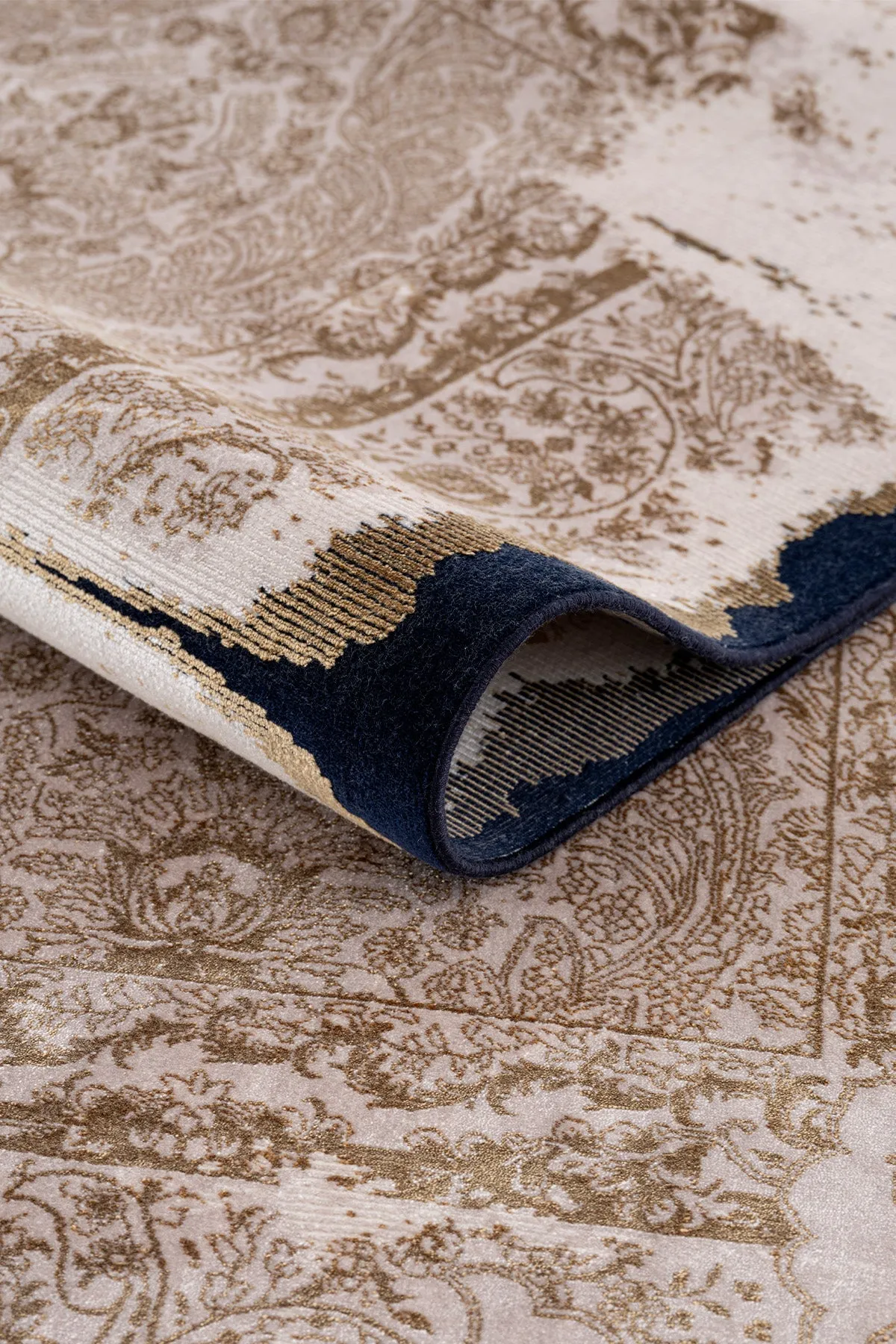 Koza Nostalgia Beige Gold Wohnzimmerteppich