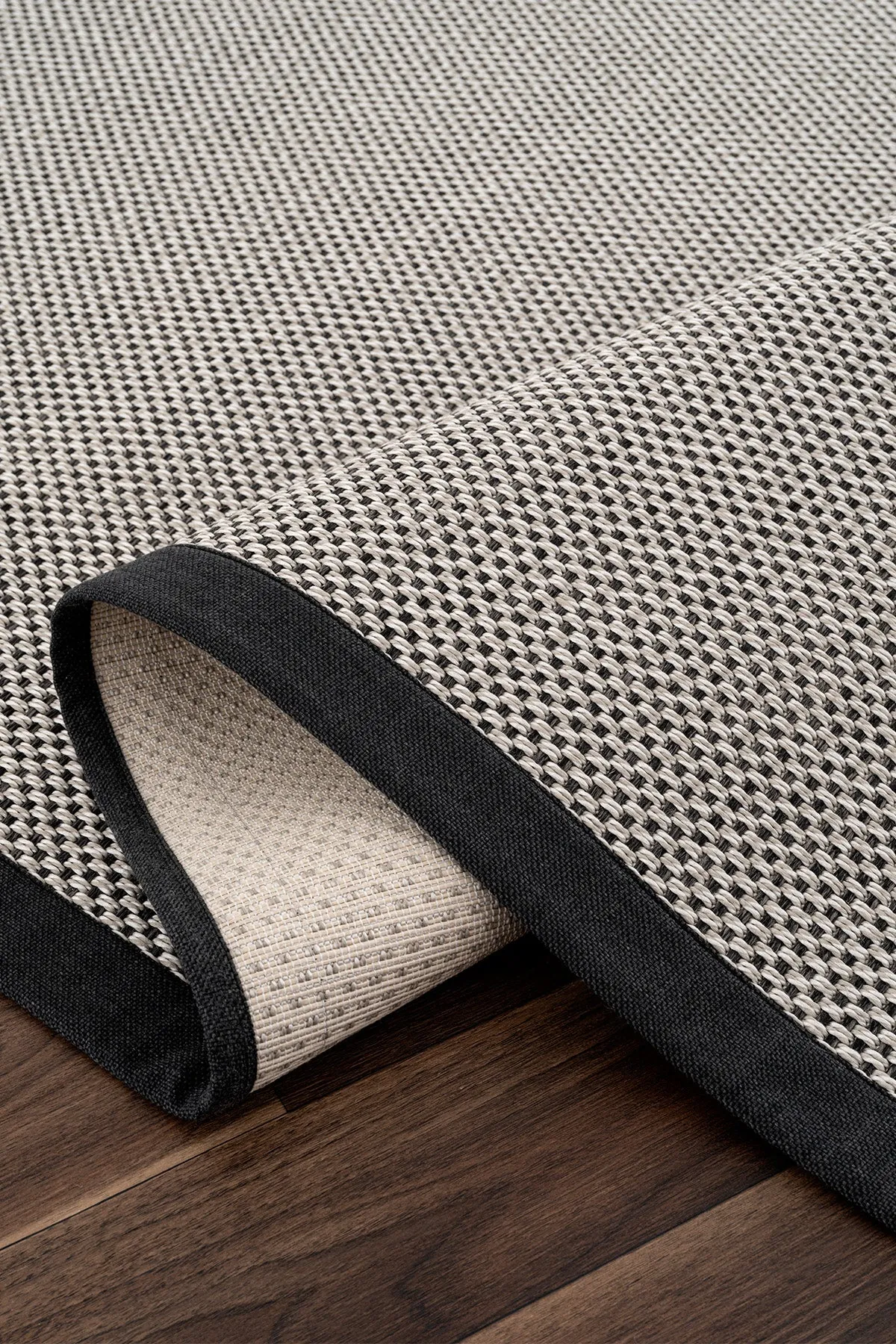 Koza Premium Sisalo Border Creme Schwarzer Sisalteppich - Schwarzer Rand