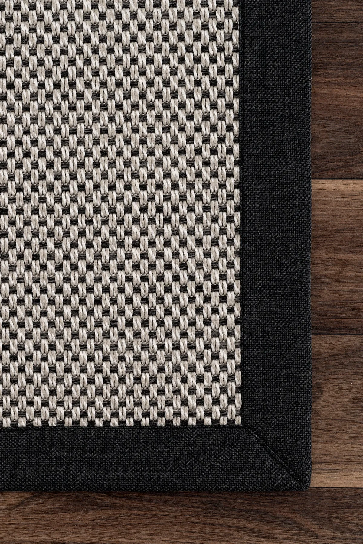 Koza Premium Sisalo Border Creme Schwarzer Sisalteppich - Schwarzer Rand