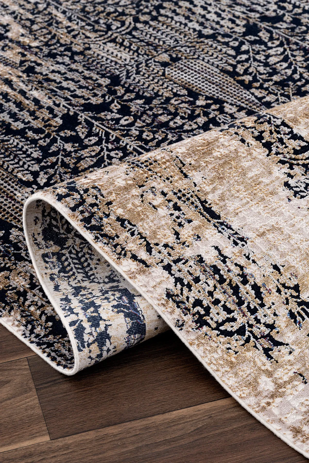 Koza Nostalgia Beige Gold Living Room Rug