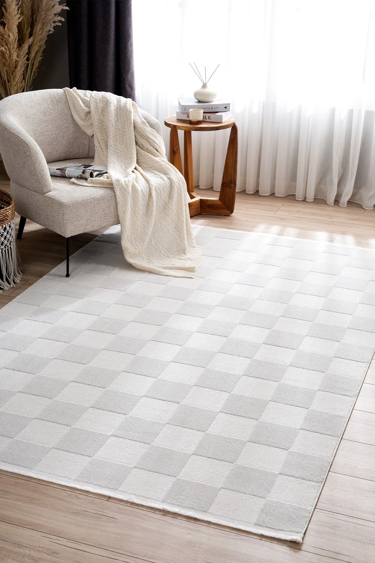 Carpet with a modern design.
